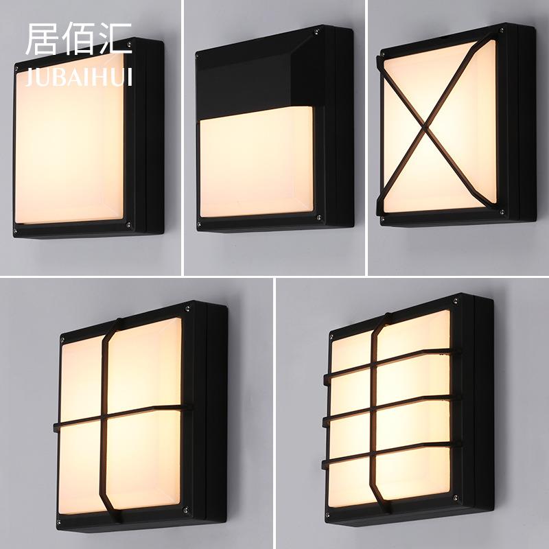 户外壁灯现代简约防水别墅庭院led壁灯走廊过道阳台吸顶灯防潮灯