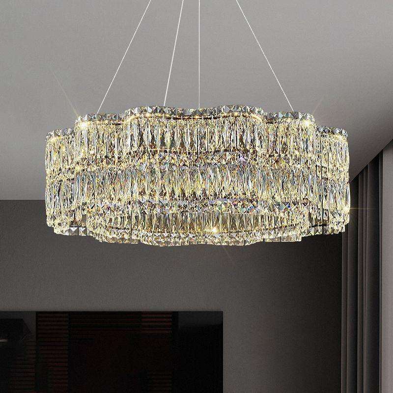 水晶灯客厅灯简约现代高档大气家用意式轻奢餐厅灯卧室灯具大吊灯