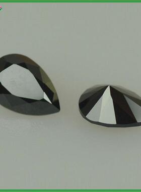 过测钻笔黑色梨形莫桑钻 VVS1异形钻首饰镶嵌配石水滴形黑莫桑石