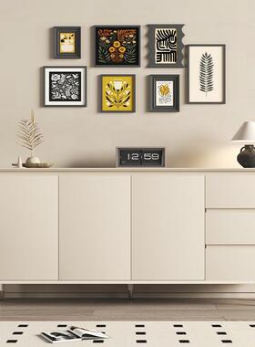 L&z餐边柜现代简约客厅储物柜子家用厨房碗柜法式复古黑色茶水置