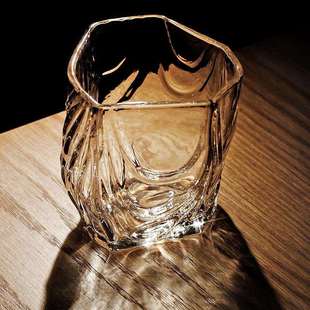 柳丝雨设计款 东方美学酒杯创意水威士忌杯 摩崖杯日式