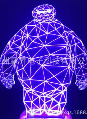 源头厂家直销七彩摇控变色LED灯家居台灯个性小夜灯3D亚克力台灯