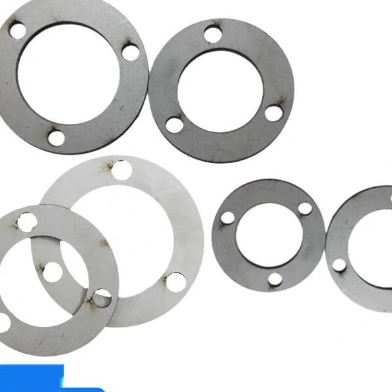 304不锈钢圆管底板底片楼梯扶手管脚固定片三小孔6mm201法兰圆片
