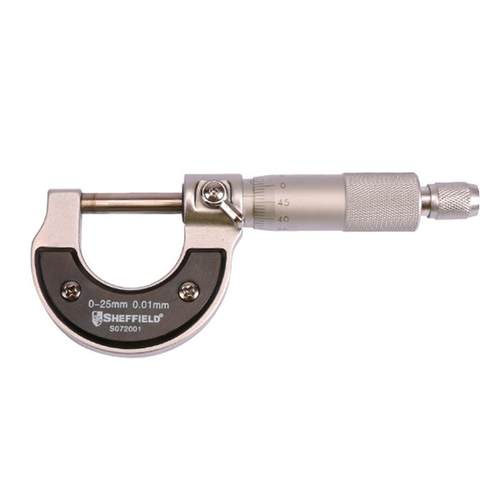 钢盾工具外径千分尺0-25mm25-50mm螺旋测微仪S072001S072002