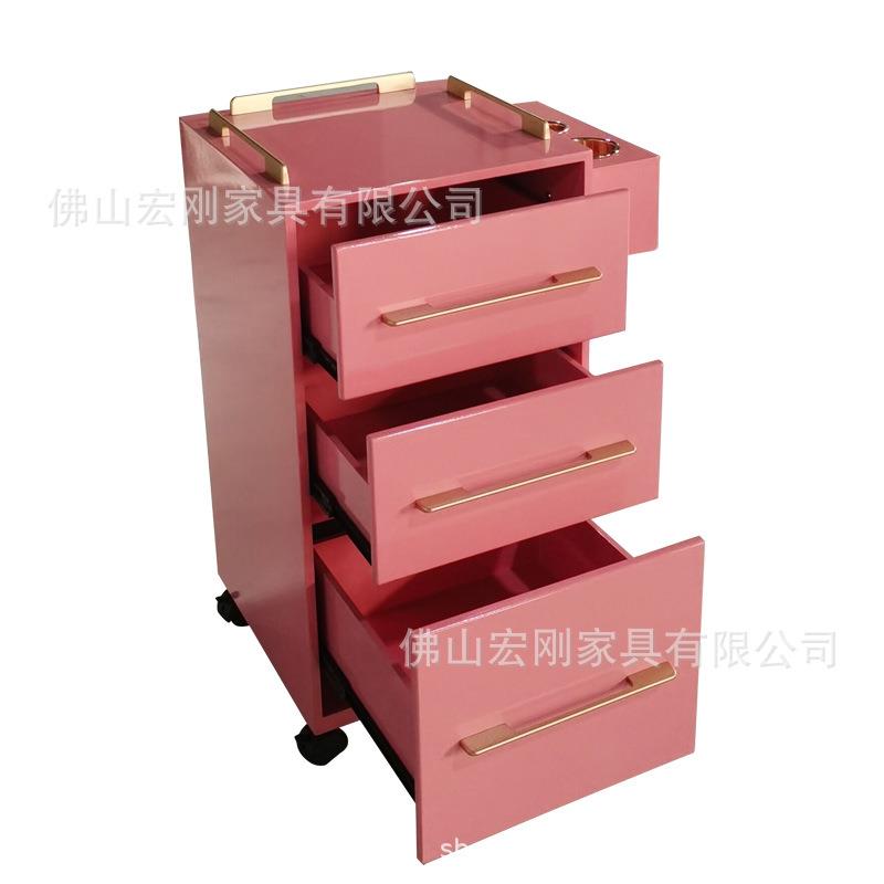 网红美发店工具柜发廊专用置物架理发店烫染推车工具车剪发小柜子