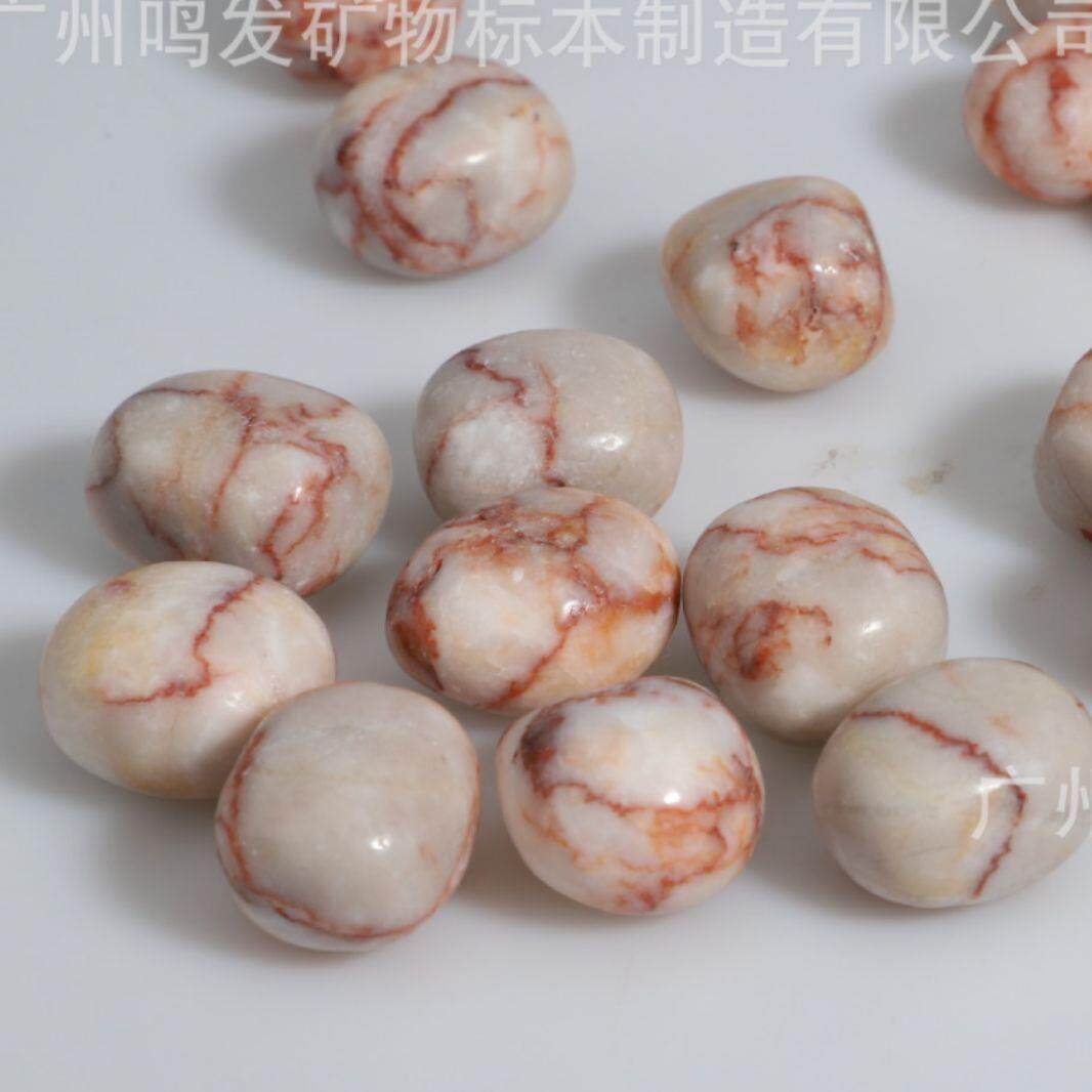 厂家天然红网络石抛光大颗粒裸石造景科普水晶原石奇石摆件