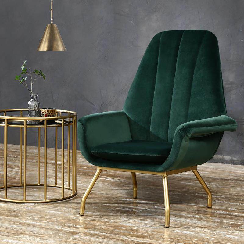 轻奢布艺单人沙发椅现代简约扶手椅北欧设计师网红天鹅绒休闲书椅,电子元器件市场,其它元器件,淘宝优惠券,粉丝福利购,淘宝优惠卷