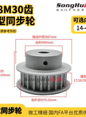 EBL61-S8M400-30-B-P-d14至46孔EBL61-S8M400-30-B-P-d33同步轮