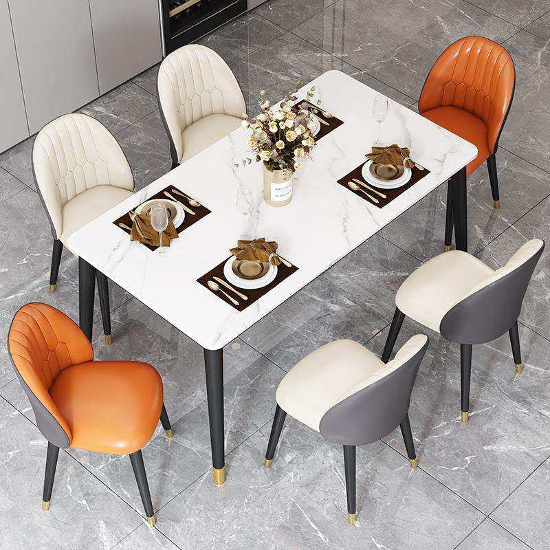 轻奢岩板餐桌椅组合现代简约小户型家用长方形餐桌西餐厅休闲桌椅,电子元器件市场,其它元器件,淘宝优惠券,粉丝福利购,淘宝优惠卷