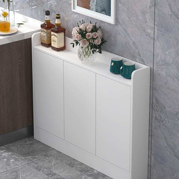 定制墙边小型餐边柜30cm深客厅一体靠墙超窄储物柜25cm20cm深