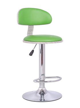 绿色家用休闲椅时尚吧椅升降椅客厅椅带靠背皮质吧椅直销椅盟