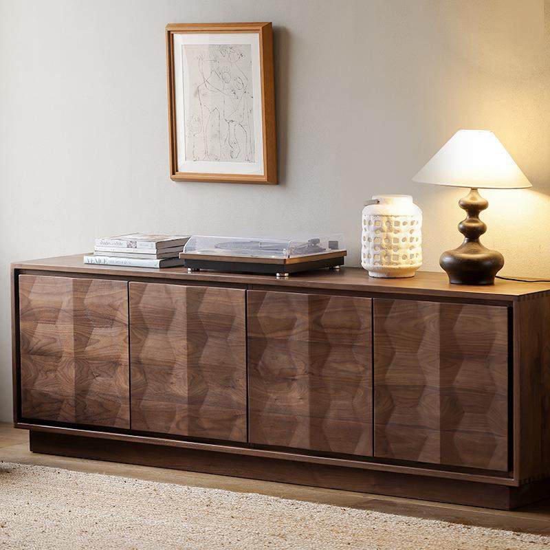 复古北欧轻奢玄关柜客厅多功能储物柜餐边柜北美黑胡桃木电视柜,电子元器件市场,其它元器件,淘宝优惠券,粉丝福利购,淘宝优惠卷