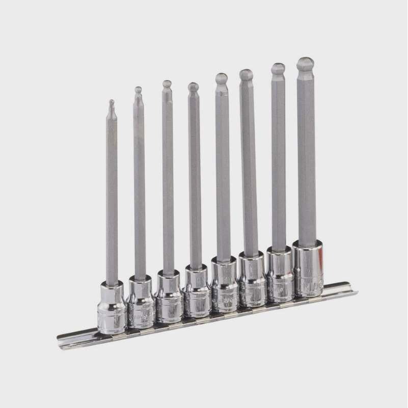 Genius天赋工具3/8″10mm系列8件套球形内6角旋具套筒组BS-308WHL