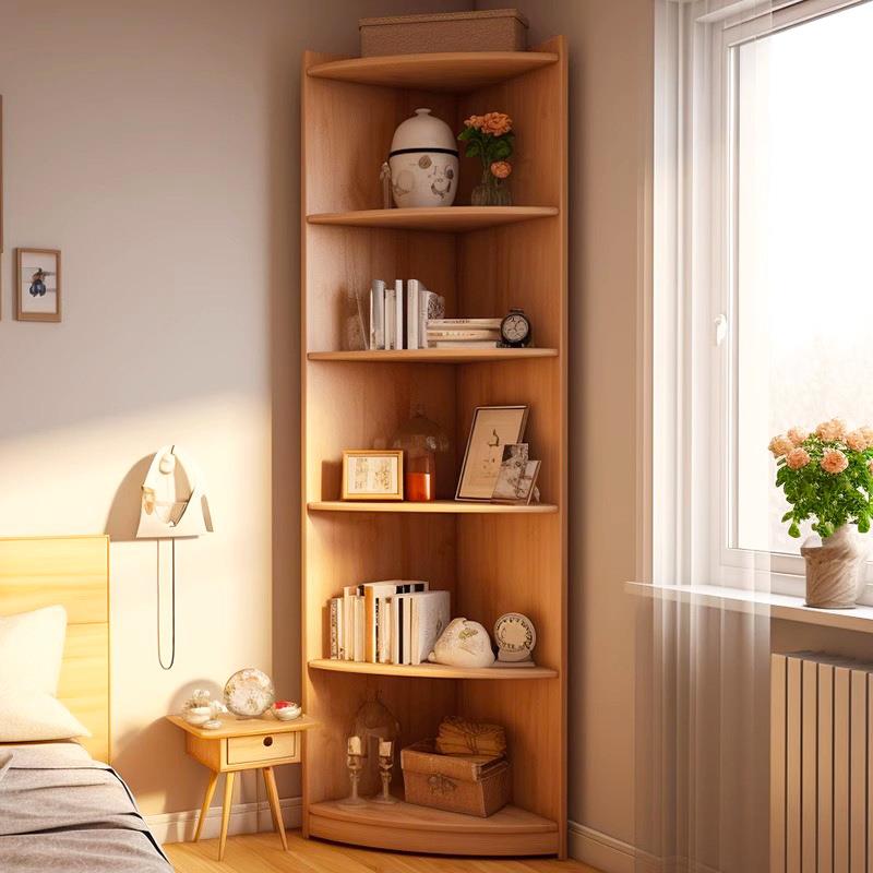 转角书架多层简约书桌收纳置物架客厅家用卧室省空间落地书柜