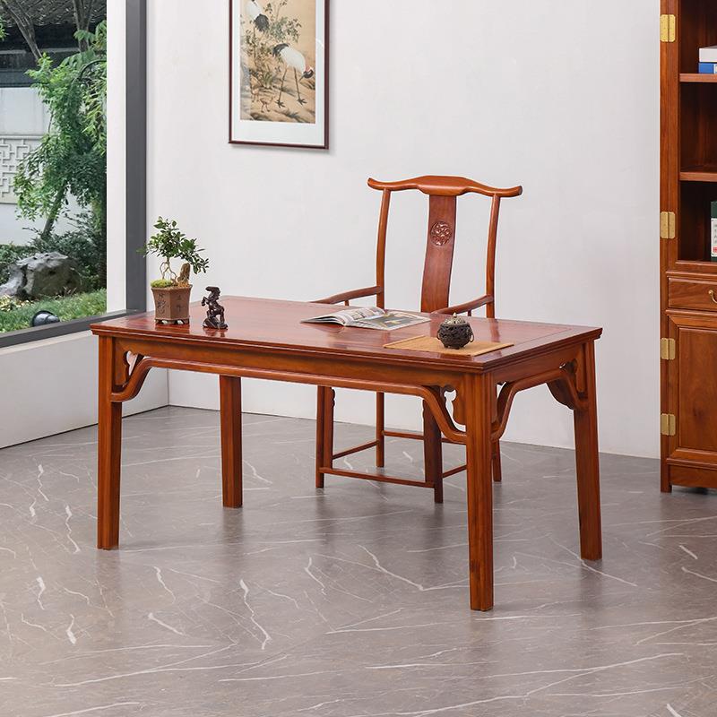 仿古书房画桌木质书法桌中式花梨木书桌简约办公桌家具老板桌