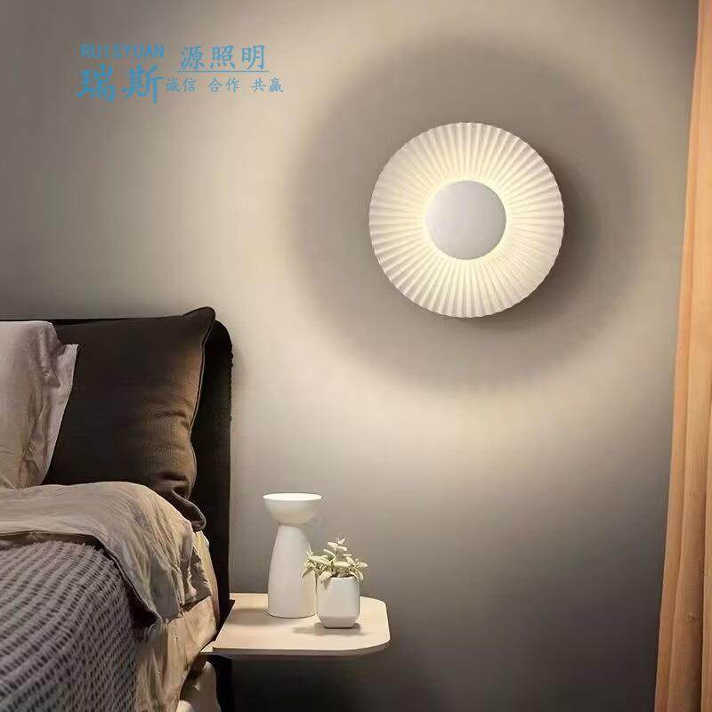 跨境户外圆形壁灯卧室床头背景壁灯阳台过道防水壁灯简约别墅庭院