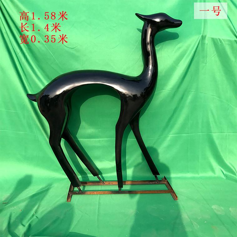玻璃钢动物雕塑抽象鹿雕塑小区门前几何鹿公园装饰景观大摆件