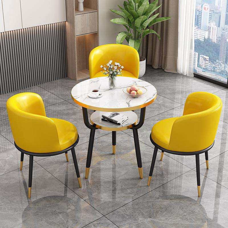 简约轻奢洽谈桌椅组合店铺岩板休闲接待桌椅会客接待小圆桌办公室,3C数码配件,USB灯,淘宝优惠券,粉丝福利购,淘宝优惠卷