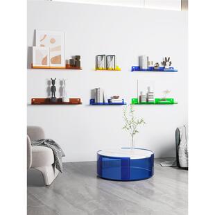 现代简约亚克力书架壁挂式上墙架阅览室置物架杂志儿童绘本收纳架