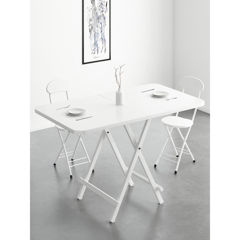 折叠桌家用桌简易户外摆摊桌小户型简约小圆饭桌子便携小阳台餐桌