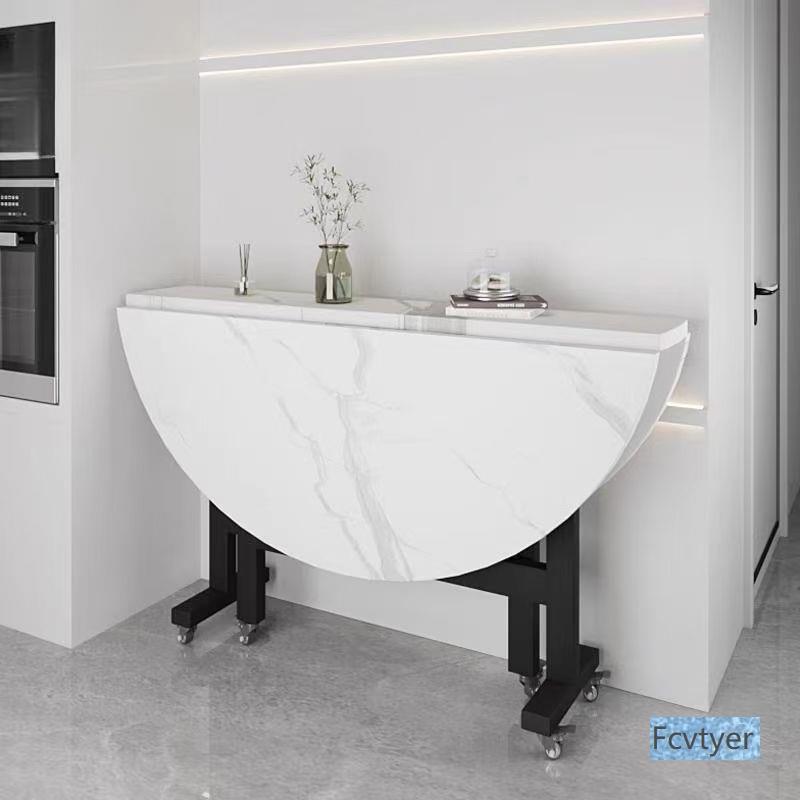 速晓钦折叠圆桌简易10带可移动家用大圆桌小户型人可折叠式餐桌转