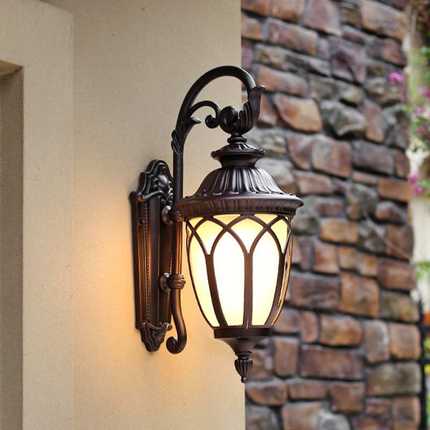 新款北欧复古小夜灯户外简约led壁灯别墅卧室庭院灯防水发光灯具