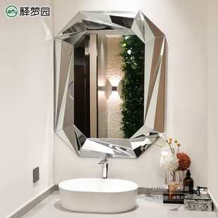 镜子化妆镜欧式 饰镜玄关镜浴室镜时尚 M0526 立体挂镜装 释梦园