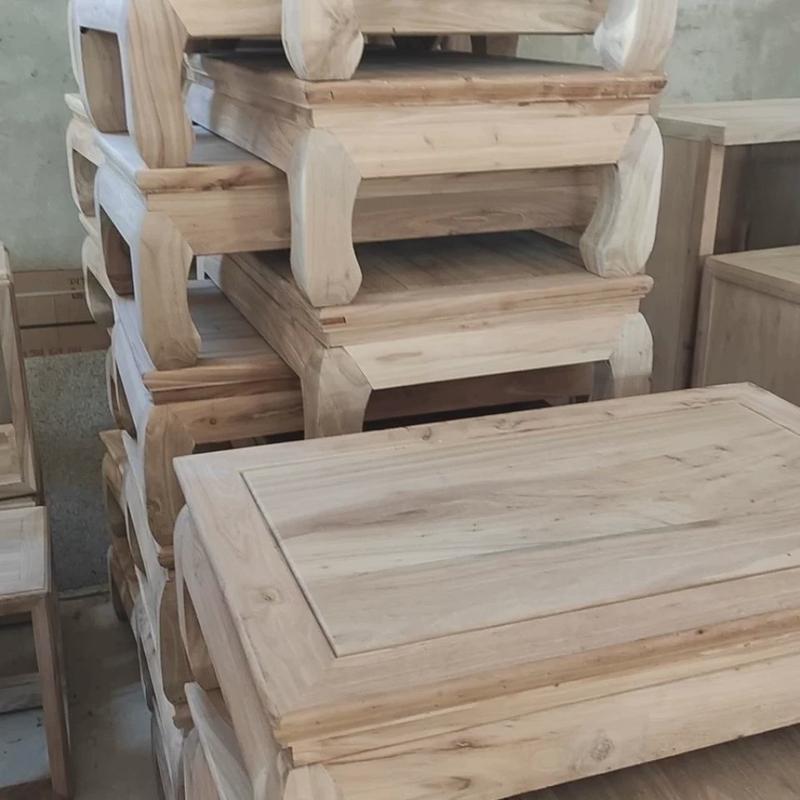 实木老榆木网红炕桌仿古炕几罗汉床桌飘窗桌中式小桌子茶桌白茬