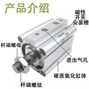 100 SMC带气缓冲薄型气缸RDQA20