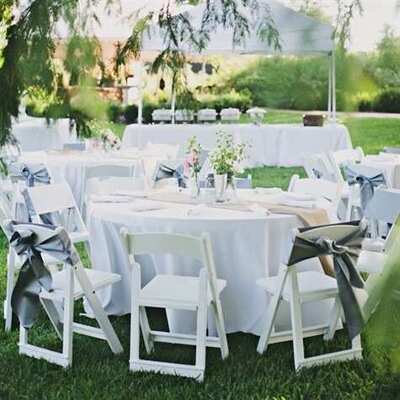 wimbledon white resin folding chair for wedding events renta