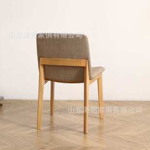 北欧实木餐椅现代简约靠背椅子家用餐厅酒店桌椅轻奢斜边椅子