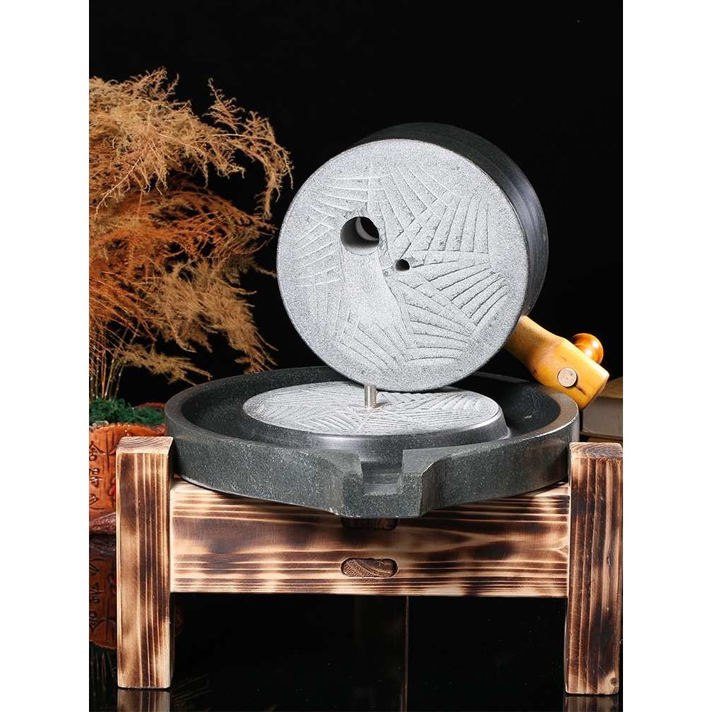 复古小石磨家用手工石磨家用石磨盘小石磨家用迷你石磨豆浆豆腐机