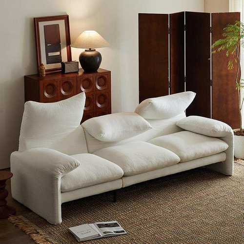 马拉伦加法式复古灯芯绒靠背调节直排可拆洗客厅亚麻布艺棉麻沙发