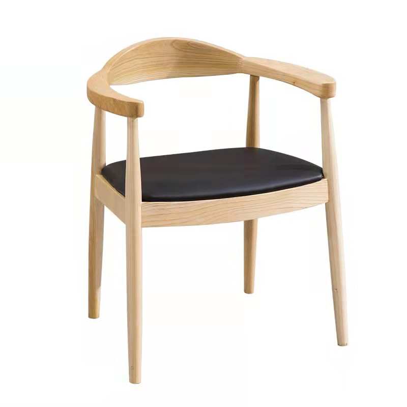 北欧实木餐椅 学习工作会客椅高靠背老板椅会议室简约办公椅凳子
