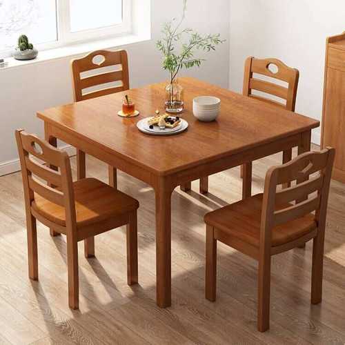 家用小户型吃饭桌子正方形家用餐桌四方桌子实木腿小方桌子餐桌椅