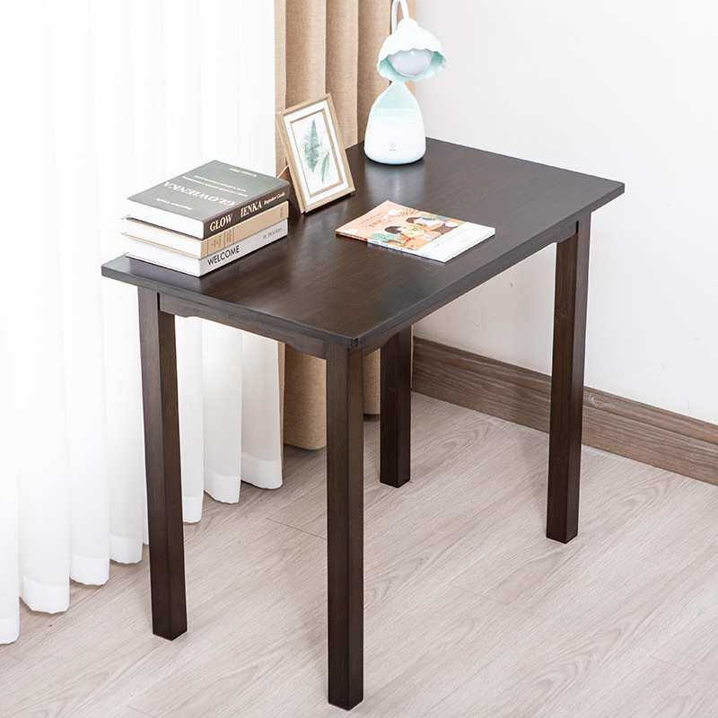 简约书桌家用电脑桌台式实木写字学习桌楠竹胡桃长方形办公小桌子