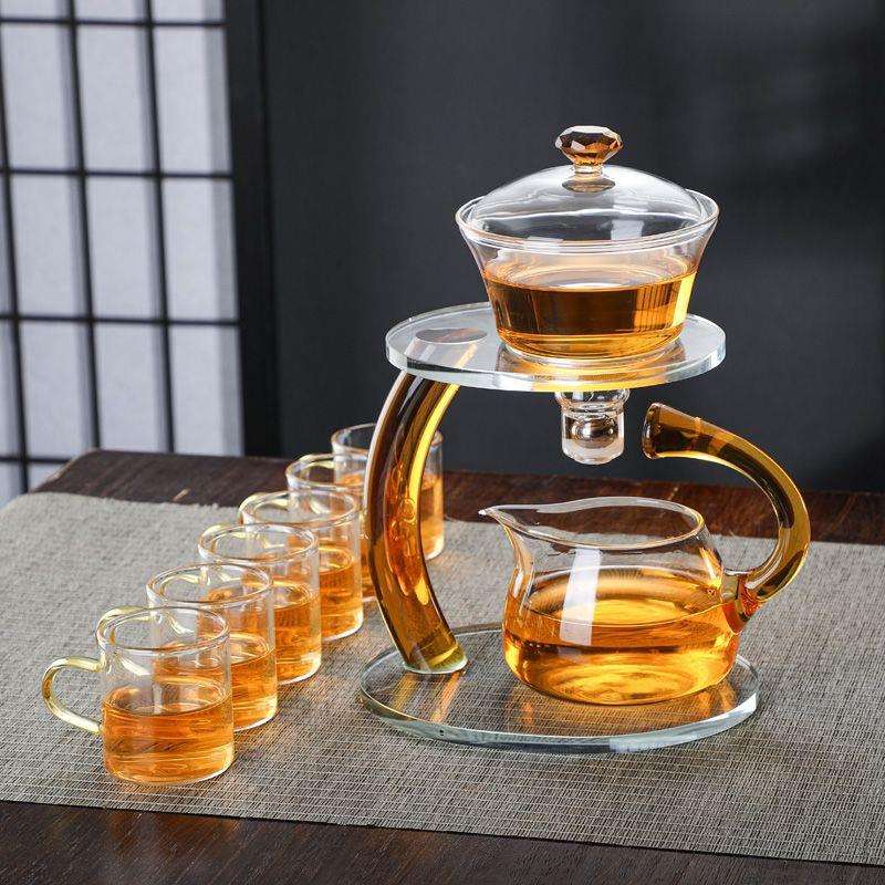 懒人磁吸自动泡茶壶茶水分离玻璃办公室会客冲泡茶家用煮茶器
