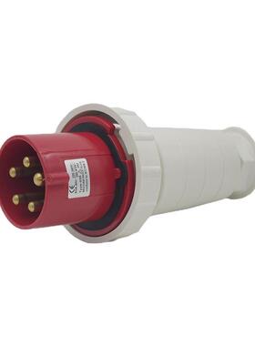 5P63A工业插头防水插头IP67 63A 380V 防雨插头035一代红色插头