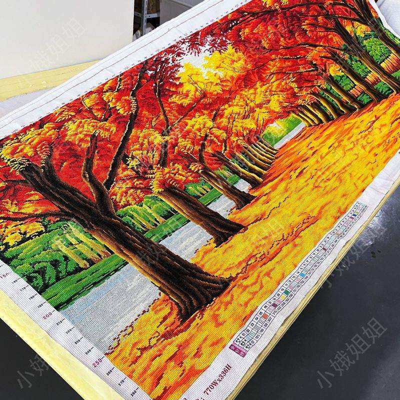 黄金满地十字绣成品不带框纯手工出售已绣好2025新款客厅高端聚财