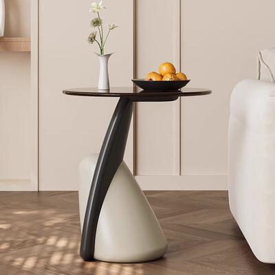 意式极简2025新款客厅沙发罗纳边几设计款轻奢简约现代玻璃茶几