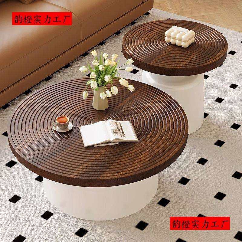 圆形茶几客厅2025新款家用轻奢感碳素钢小茶几现代简约小户型,3C数码配件,USB灯,淘宝优惠券,粉丝福利购,淘宝优惠卷