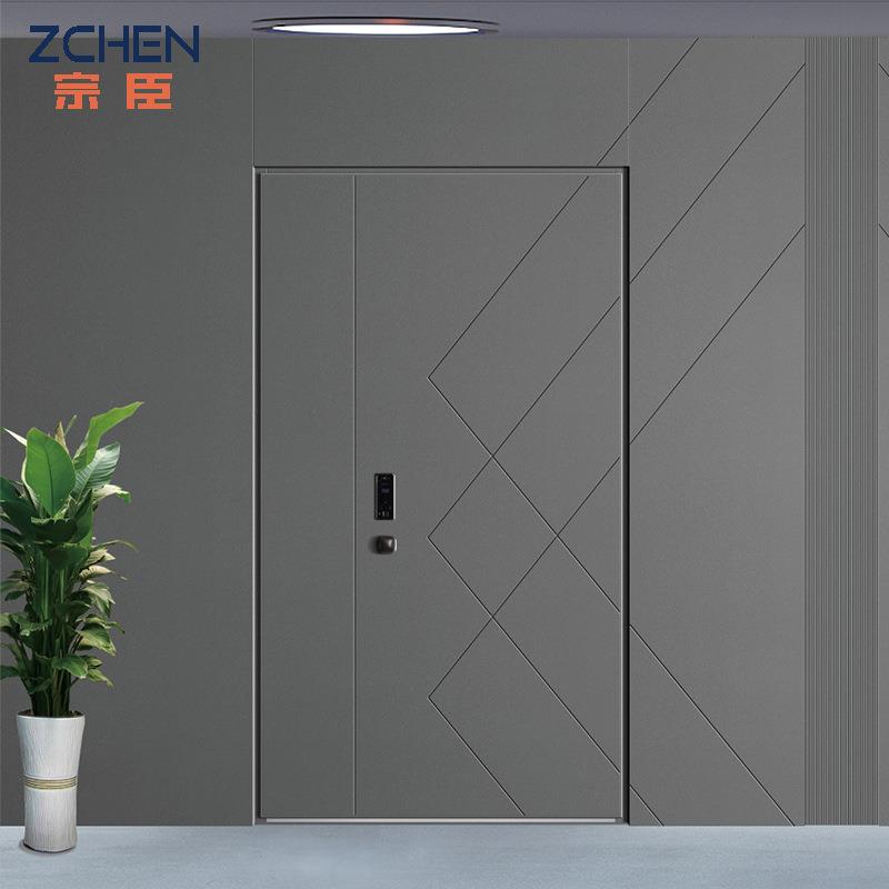 一门一景精雕铸铝入户门智能高端一体子母进户门甲级别墅防盗门