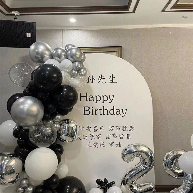 新款网红成人生日气球装饰品场景布置男女朋友酒店求婚告白墙