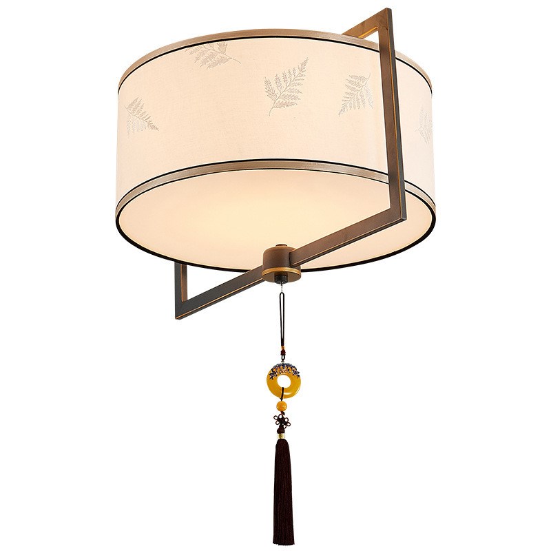 新中式吊灯客厅灯中式灯具现代餐厅吊灯布艺卧室灯别墅酒店大灯饰