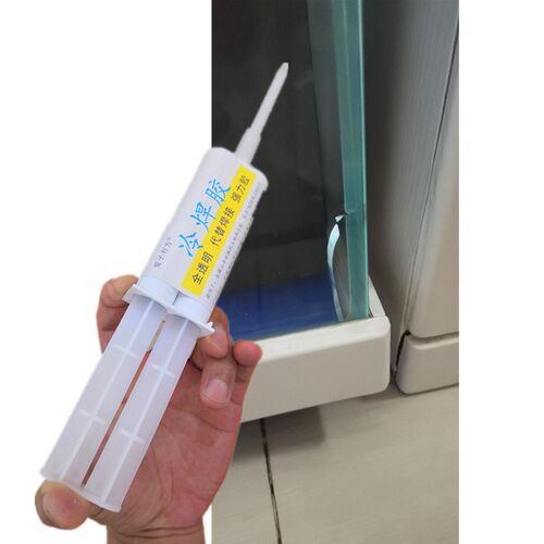 鱼缸磕碰破裂崩角l裂纹漏水修补专用无机胶水透明抗压快速补漏无