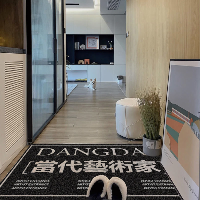 门口家用入户地垫可裁剪门垫化妆室防水防滑地毯pvc网红耐脏脚垫