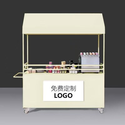 铁艺摊位展示台美食售卖推车门店摆摊移动小推Q车蛋糕甜点促销花