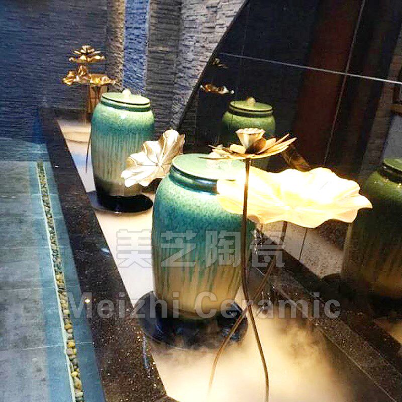 水池涌水陶罐客厅循环流水大花瓶乔迁新居水景摆件喷泉坛子冒水缸,家居饰品,流水摆件,淘宝优惠券,粉丝福利购,淘宝优惠卷