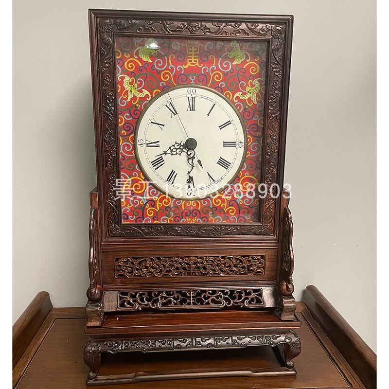 红酸枝南京钟苏钟古典座钟中式就家具摆设钟堂满雕
