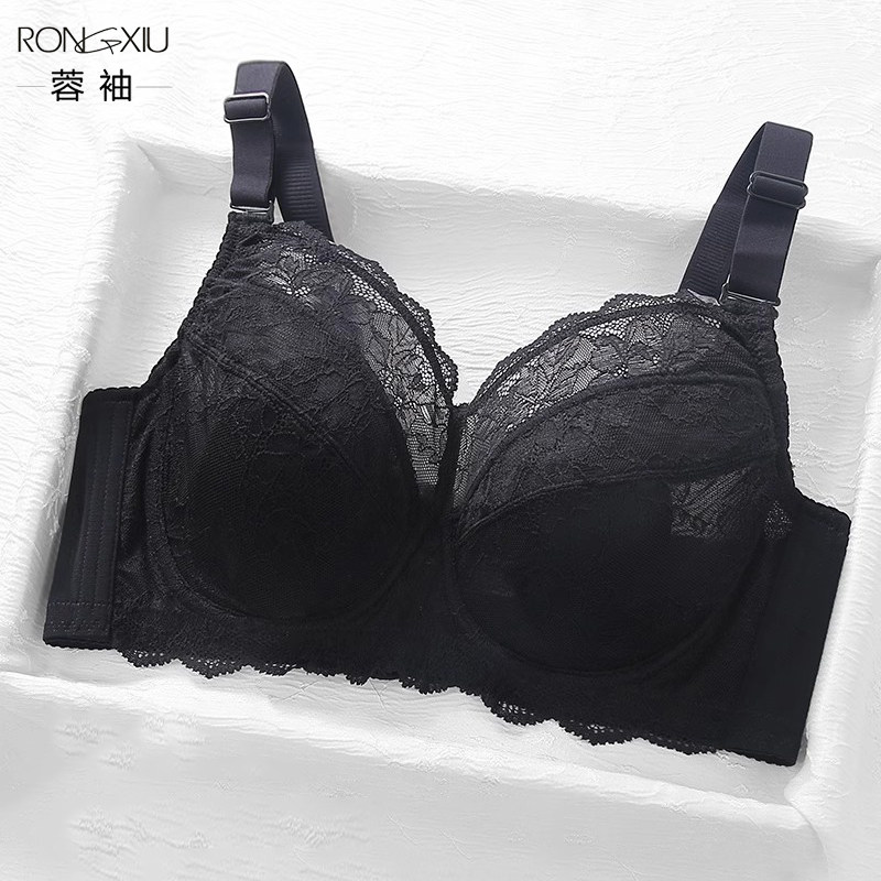 黑色超薄内衣大胸显小全罩杯全包收副乳防下垂薄款无海绵大码文胸,女士内衣/男士内衣/家居服,文胸,淘宝优惠券,粉丝福利购,淘宝优惠卷